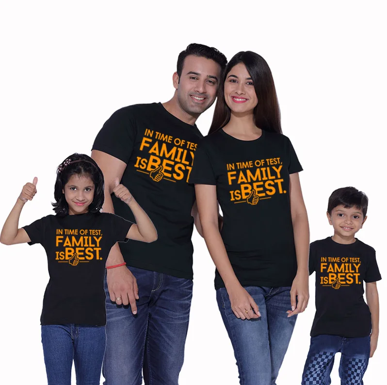 In Time of Test Family Is Best T Shirt Family Matching Outfits Mom and Dad and Children T-shirt