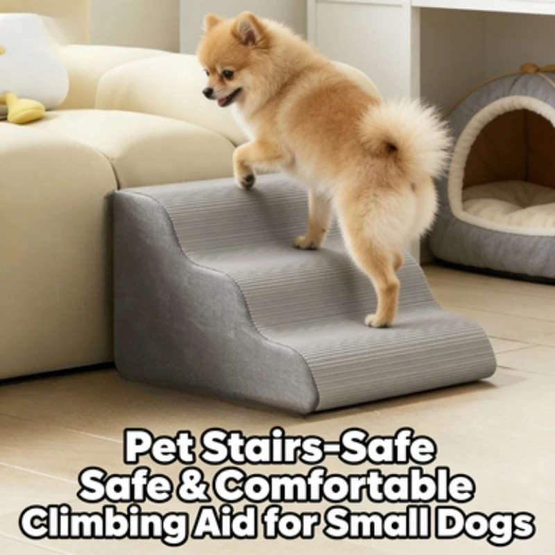 

Pet 3 Steps High Density Foam Dog Secure Stairs Ramps Non-Slip Pet Steps for Older Dogs Pet with Joint Pain Sofa Bed Ladder
