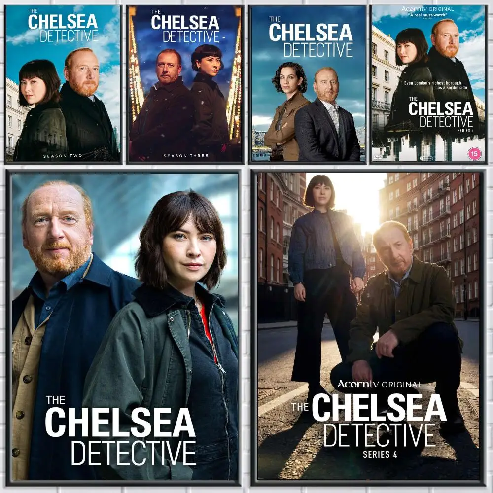 tv series T-The Chelsea Detective-E Poster Peel and Stick Wall Art for Cafe Office Bar and Home Decoration