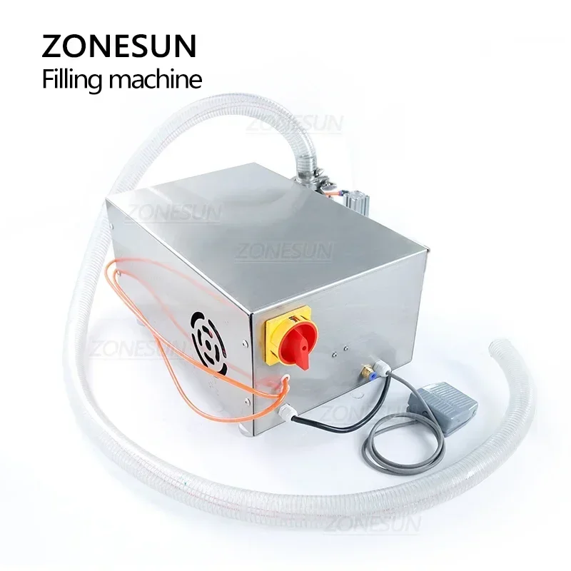 ZONESUN Rotor Pump Paste Semi Automatic Water Bottle Filler Gel Laundry Detergent Sanitizer Liquid Filling Machine ZS-RPYT900 view 6