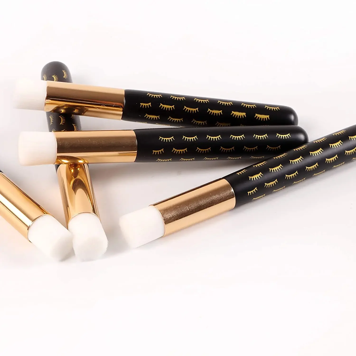 まつげエクステ用クリーニングブラシ,眉毛と鼻用のソフトブラシ,化粧ブラシ,卸売り,1セットあたり5個