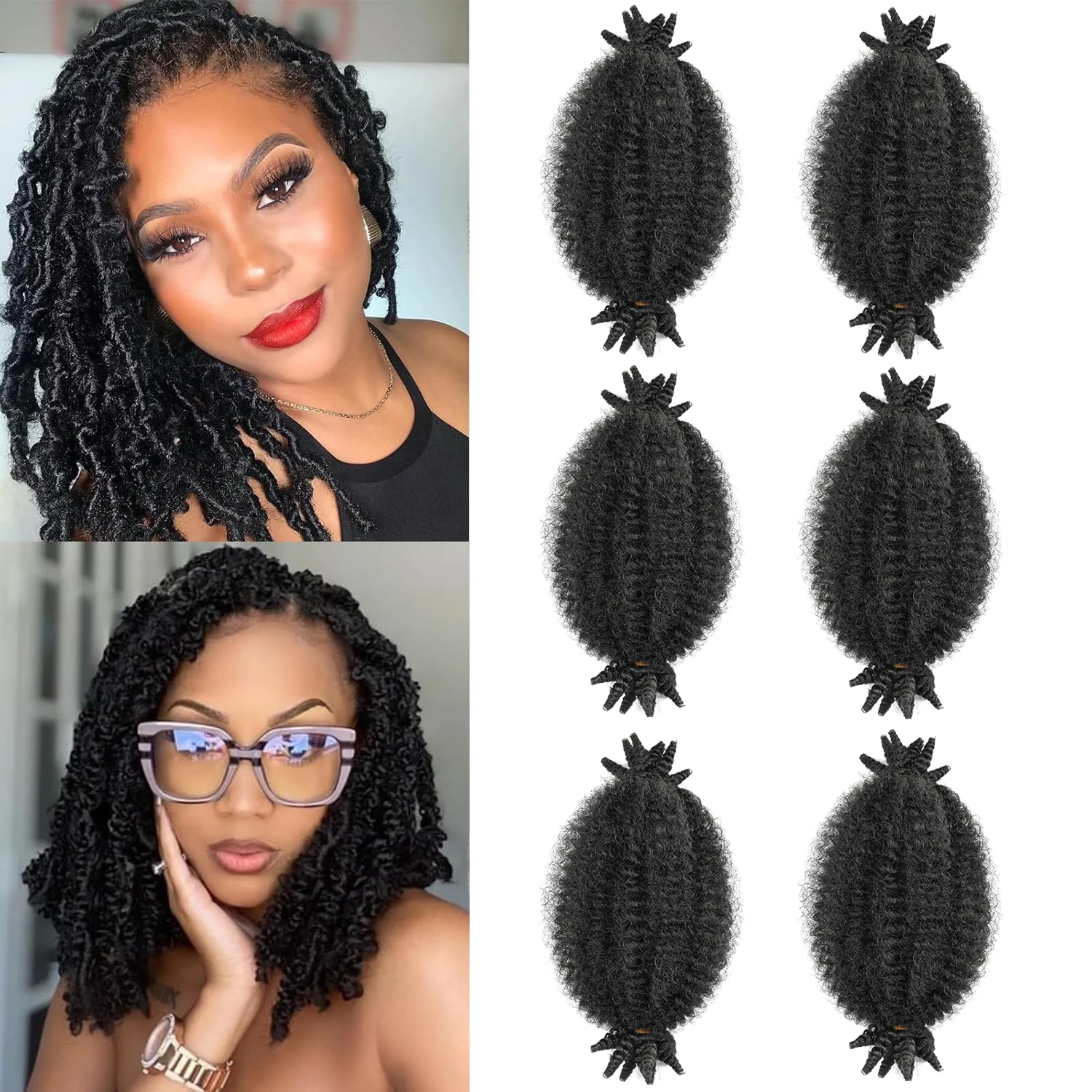 

Волосы Spring Twist, Волосы Marley Twist Braiding, Пружинные волосы Afro Twist для мягких локонов, Волосы Passion Twist, Волосы Butterfly Locs