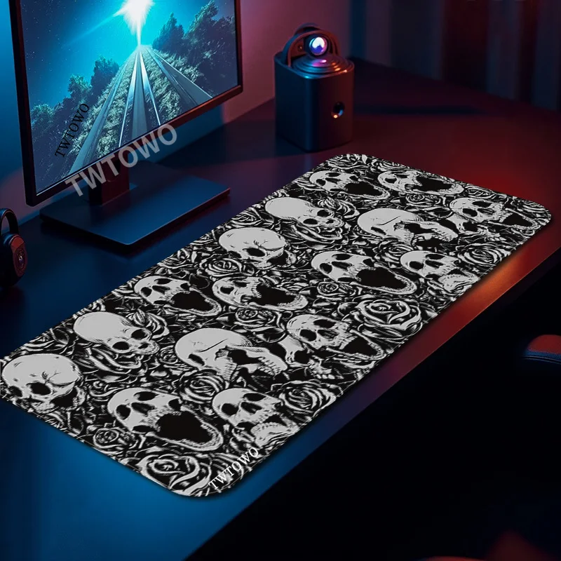 Mouse Pad Gamer Gothic Skull printon demand Custom Home HD Large Mousepad XXL keyboard pad Carpet Office Soft Non-Slip Table Mat