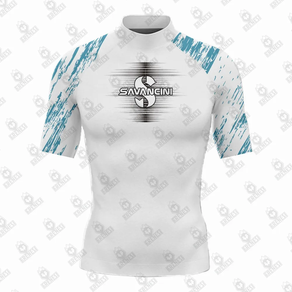 Camiseta de manga corta para hombre, traje de baño ajustado para playa, buceo, Surf, Top de secado rápido