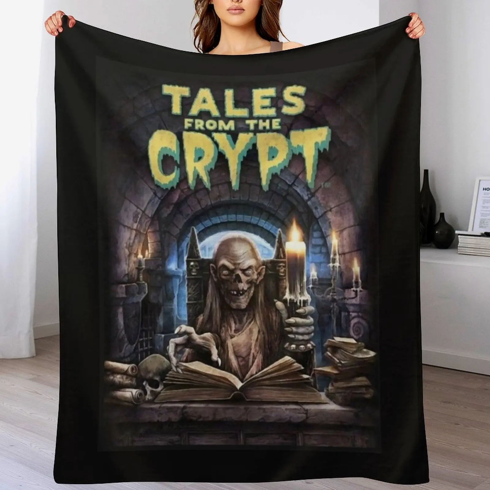

Tales From The Crypt Skull Throw Blanket Soft Plush Blanket as Housewarming Gift
