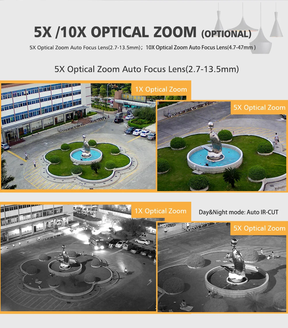 4K 8MP 5MP WIFI/4G Sim Card PTZ IP Camera Outdoor 5X / 10X Optical Zoom Auto Focus Lens Wireless CCTV Surveillance Camera