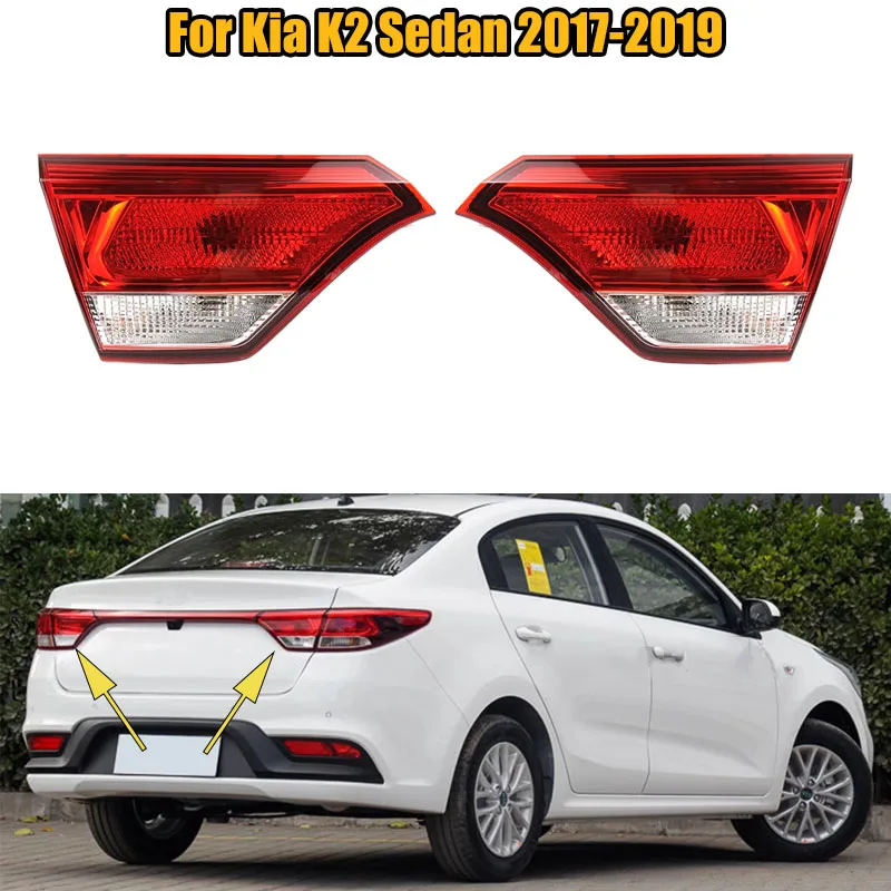 

Для Kia K2 Sedan 2017 2018 2019, внутренний автомобильный задний фонарь в сборе, задний фонарь, стоп-сигнал, фонарь заднего хода, указатель поворота с лампочкой