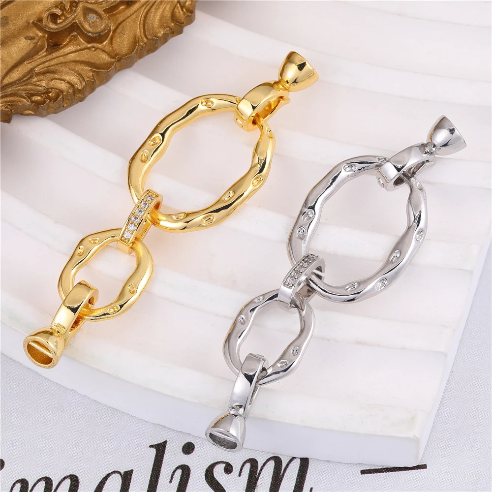 Simple New Fashion Jewelry Accessories Good Quality Exquisite Clasps & Hooks Gold Plated Handmade Making Components