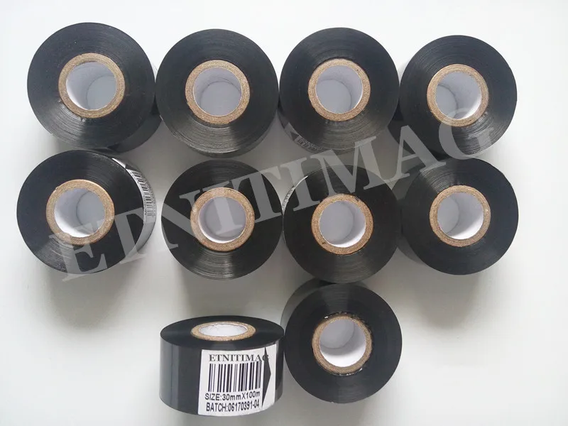 

Thermal transfer Ink ribbon printing 30x100m Used for date code plastic and paper ribbon printer accessory For HP-241, HP-241B,