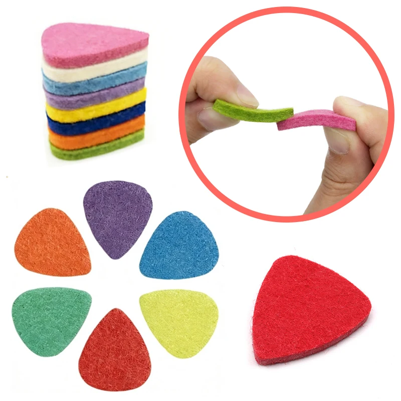 5-20PCS Colorful Guitar Pick Felt Picks for Guitar Ukulele Bass Music Practice Performance Gadget Party Favors Giveaway Gift ZYF