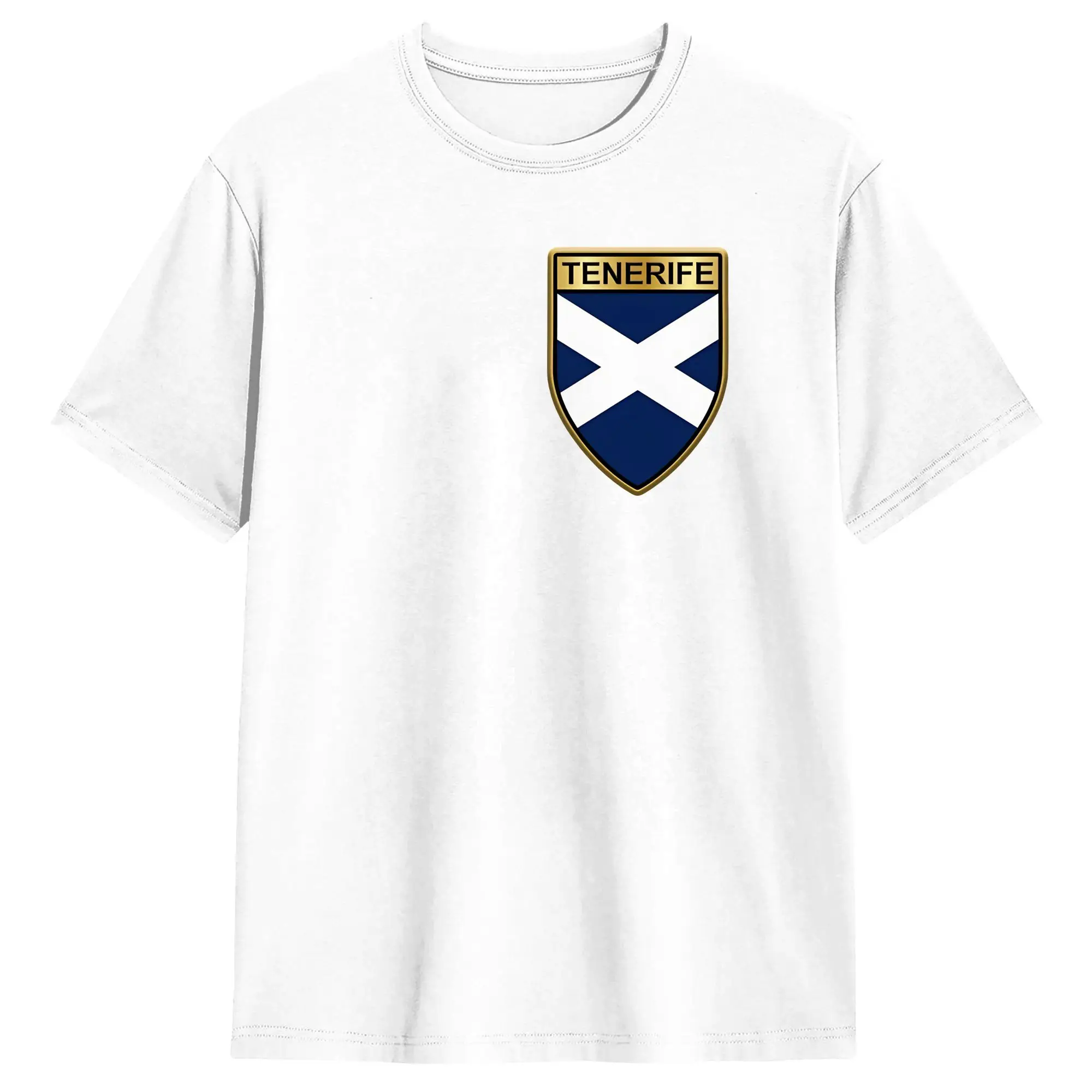 Tenerife Flag T-Shirt Summer  Harajuku T Shirts Mens Pure Cotton O Neck Plus Size Top Tees Short-Sleeved Awesome Tshirt