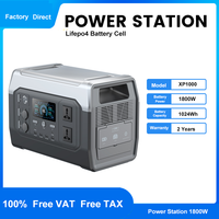 1024Wh 1800W  Portable Power Station Peak 3600W,Lithium Battery Power with AC,DC,USB QC,PD Outlets Solar Generator for Home Use