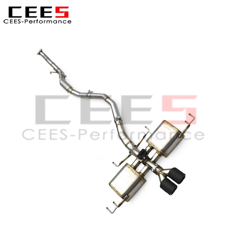 

CEES SS304 Catback Exhaust System for 2017-2023 Honda CIVIC Type R/Type-R 2.0T Carbon Fiber Tips Mid Pipe + Rear Muffler