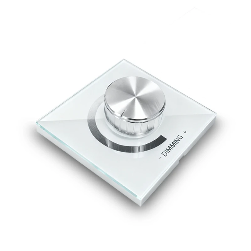 86 knob glass panel dimmer controller LED Strip wall mounted dimmer 12V 24V panel dimmer controller