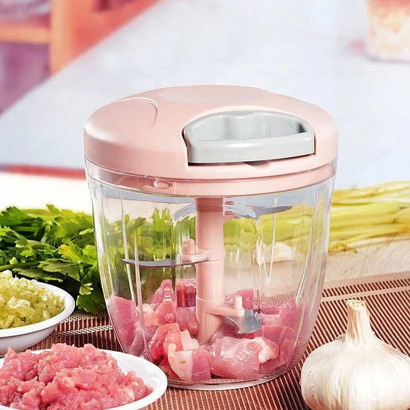 500ML Manual Meat Mincer Garlic Chopper Rotate Garlic Press Crusher Vegetable Onion Cutter Kitchen Cooking Accessories 2024