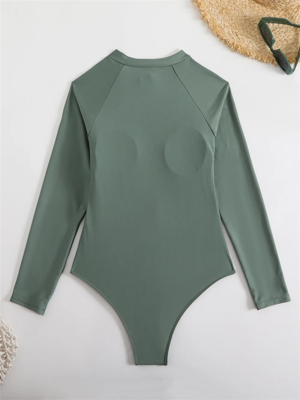 Costume da surf sexy Bikini con zip a blocchi di colore Costume da bagno a maniche lunghe Costumi da bagno attillati Costumi da bagno da donna Costumi da bagno Set bikini da bagno