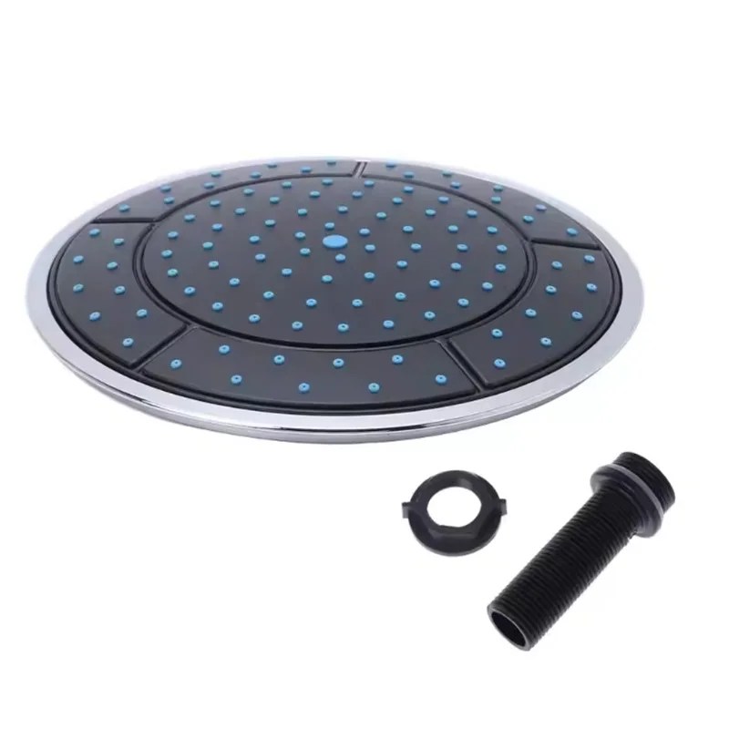 1Pc Round Shape Bathroom Top Shower Head Straight Screw Rainfall Showering Sprayer G1/2