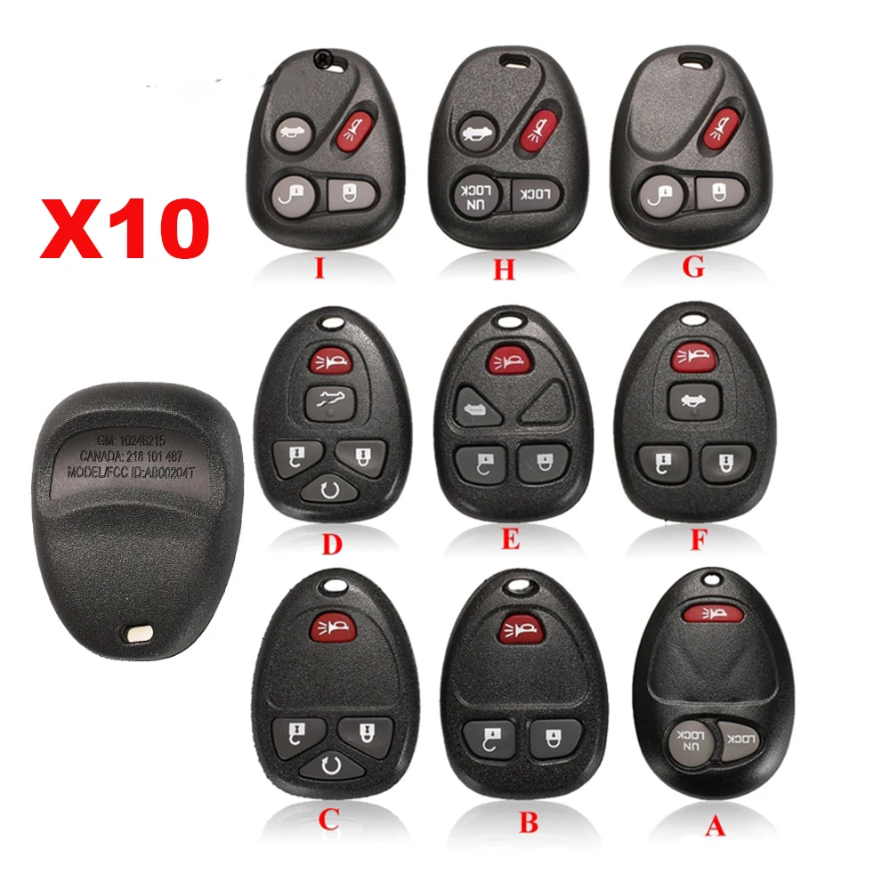 

jingyuqin X10 Remote No Chip Blank Car Key Shell Case Cover For Buick Hummer H3 GMC For Chevrolet Colorado Isuzu Part