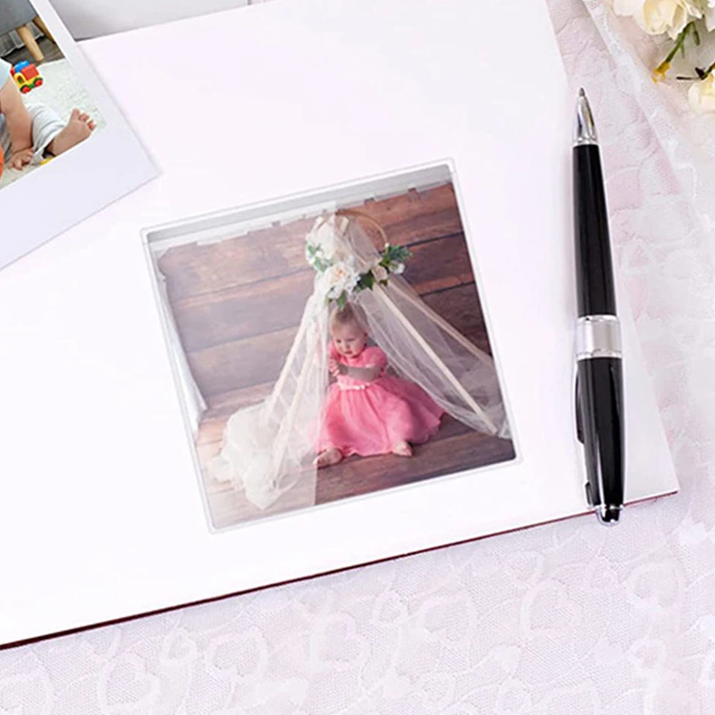 

20pcs Back Adhesive Pockets Clear Self Adhesive Card Holder For Label Storage Index Organizer Sticky Pocket Pvc