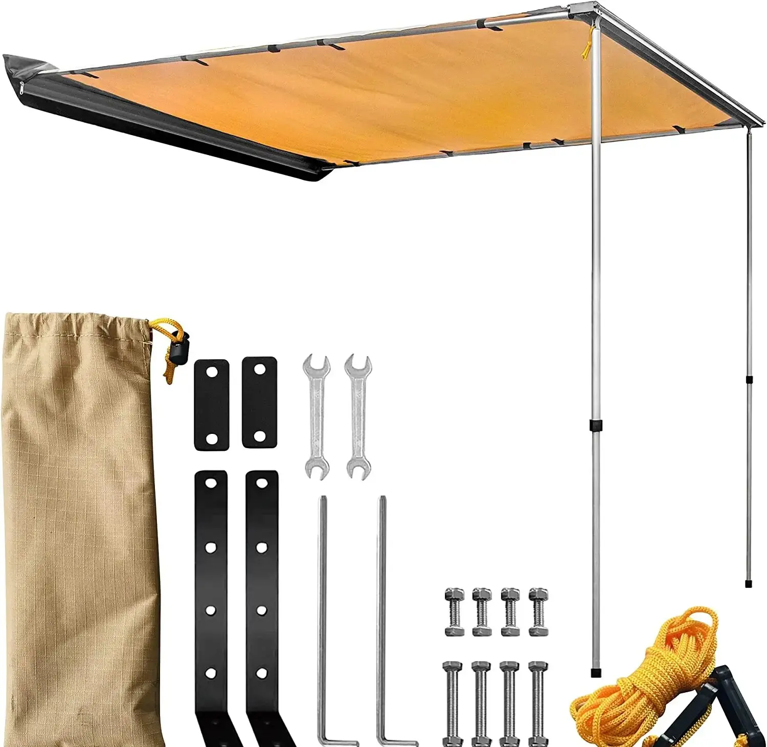 Easy to install rainproof car roof side roof tent awning with packaging bag