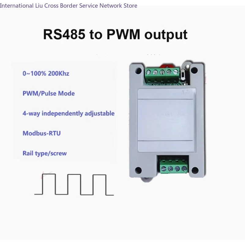

4channel RS485 to PWM Signal output Module Pulse Frequency Duty Cycle Adjustable Servo