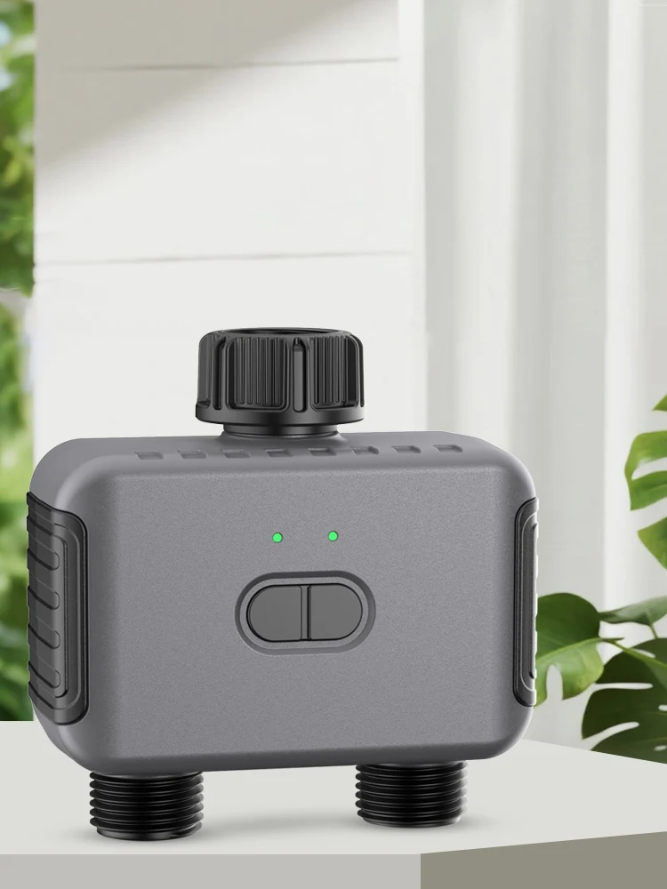 Tuya Smart Zigbee Tweekanaals irrigatiecontroller Watering Timer Sprinkler Druppelirrigatiesysteem Irrigatiebesproeiingssysteem - afbeelding 2