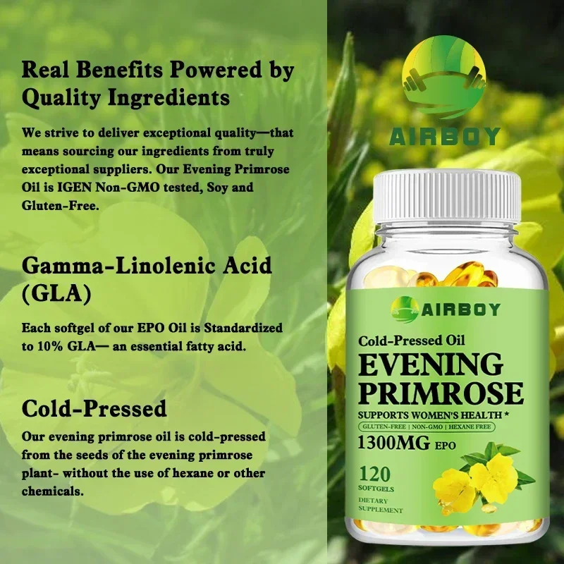 Evening Primrose Oil - Anti-Aging, Brightening, Immune Support, Hormone Balance, Healthy Skin