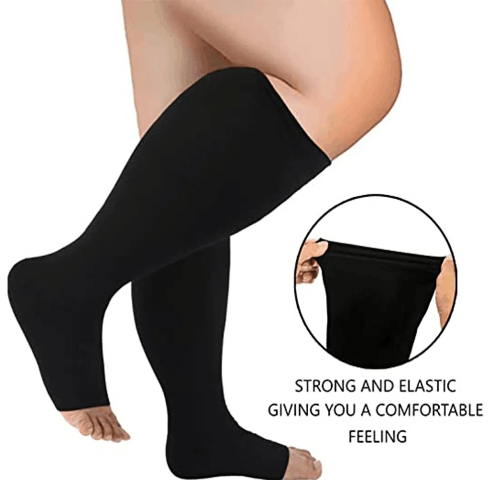 

1 Pair Medical Compression Varicose Stockings Closed Toe Pressure Level 2 Serious Calf Peep-to Varicose Veins Socks Leg Slimming