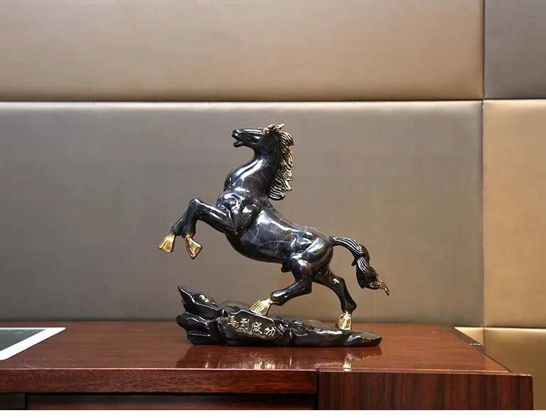 Home store Company SHOP Decor Handmade COPPER bring wealth money GOOD LUCK Success horse Sculpture decor ART Statue