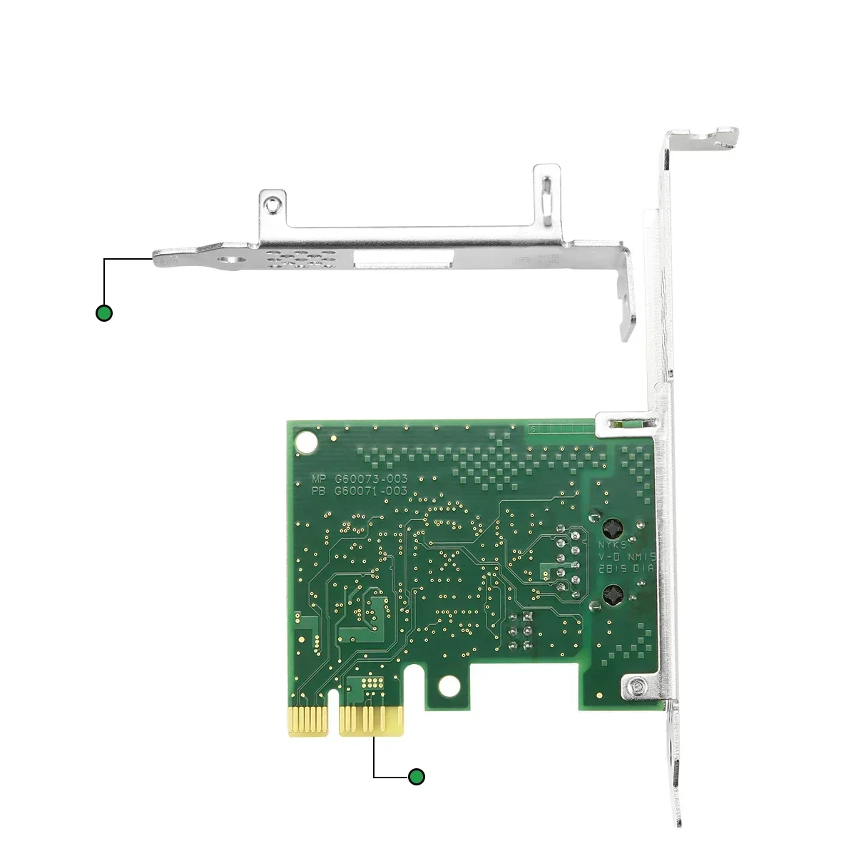 I210-T1 1G Gigabit Ethernet Server Adapter สําหรับ Intel I210AT ชิป PCIe2.1 X1 RJ45 พอร์ตเดียว 1000M PXE Startup