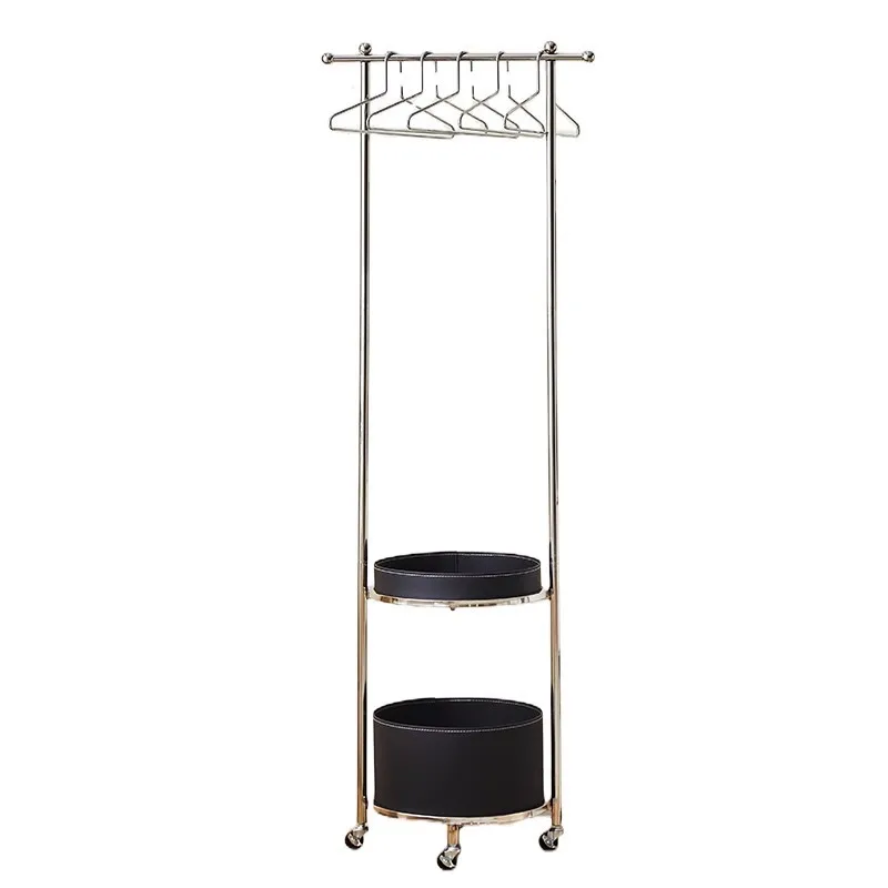 

Household, light luxury, floor-to-ceiling, drying rack, fashion, movable, stainless steel, hanger, office area