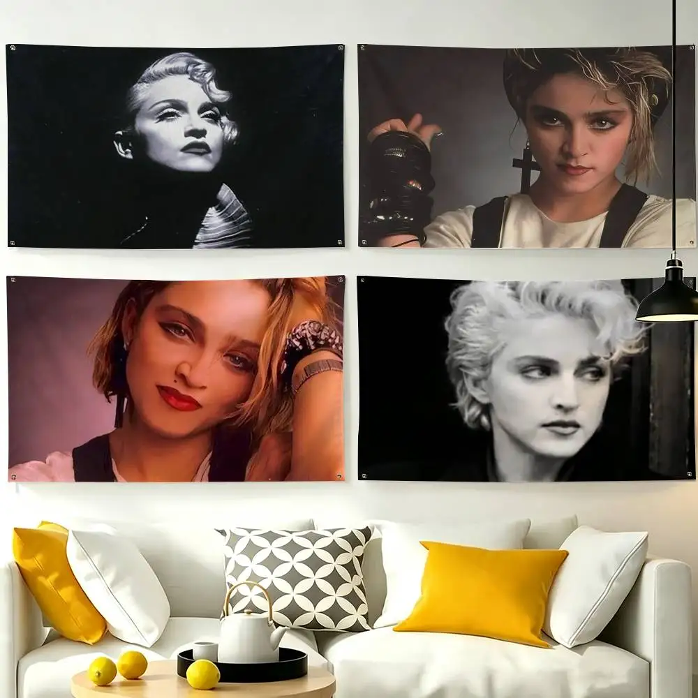 M-Madonna 80s Flag Suitable For Party Club Outdoor Interior Wall Decoration Banner Fans Gift