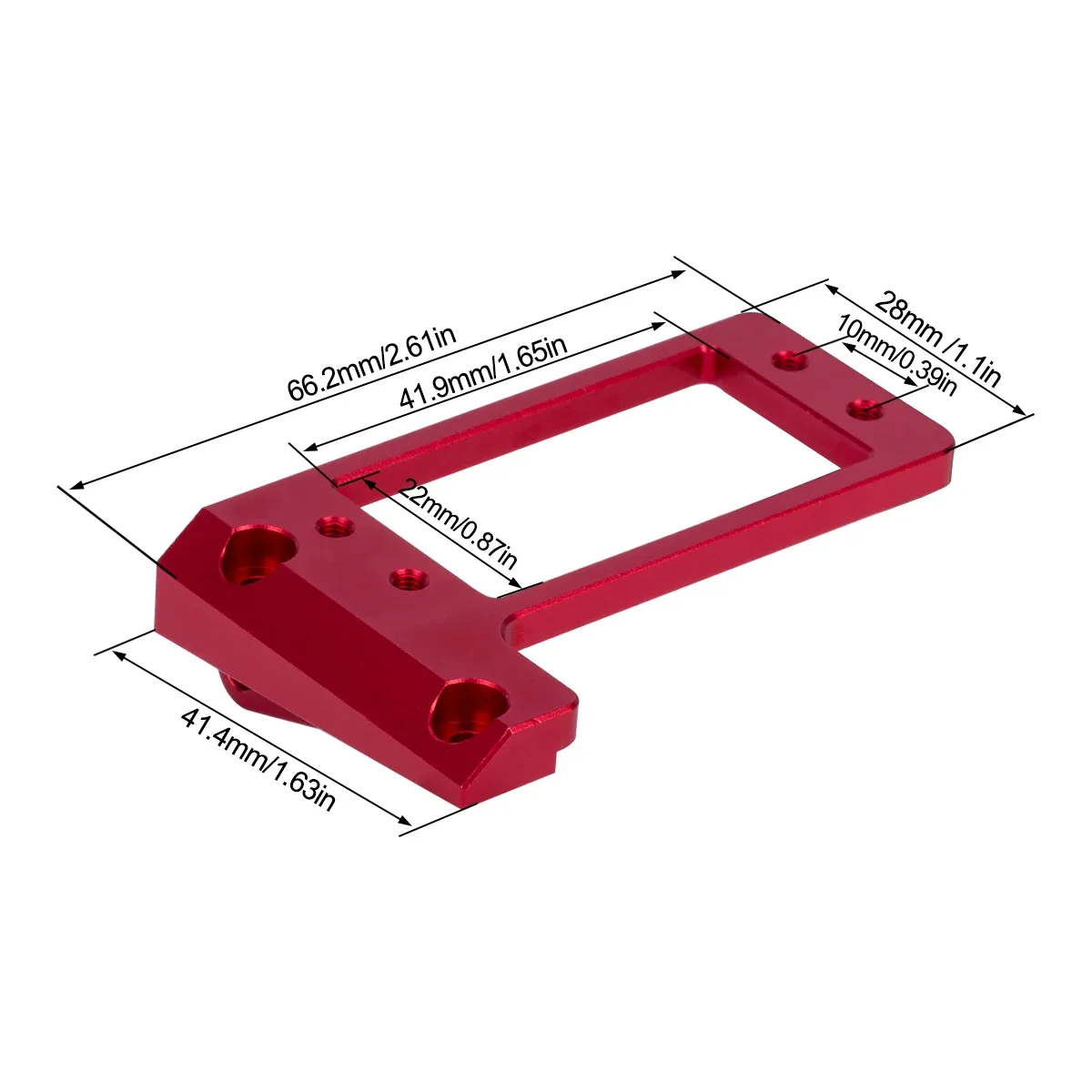 1/10 gąsienica RC uchwyt serwo ze stopu aluminium BTA do części zamienne podwozia osi przesuniętej VP Capra F9