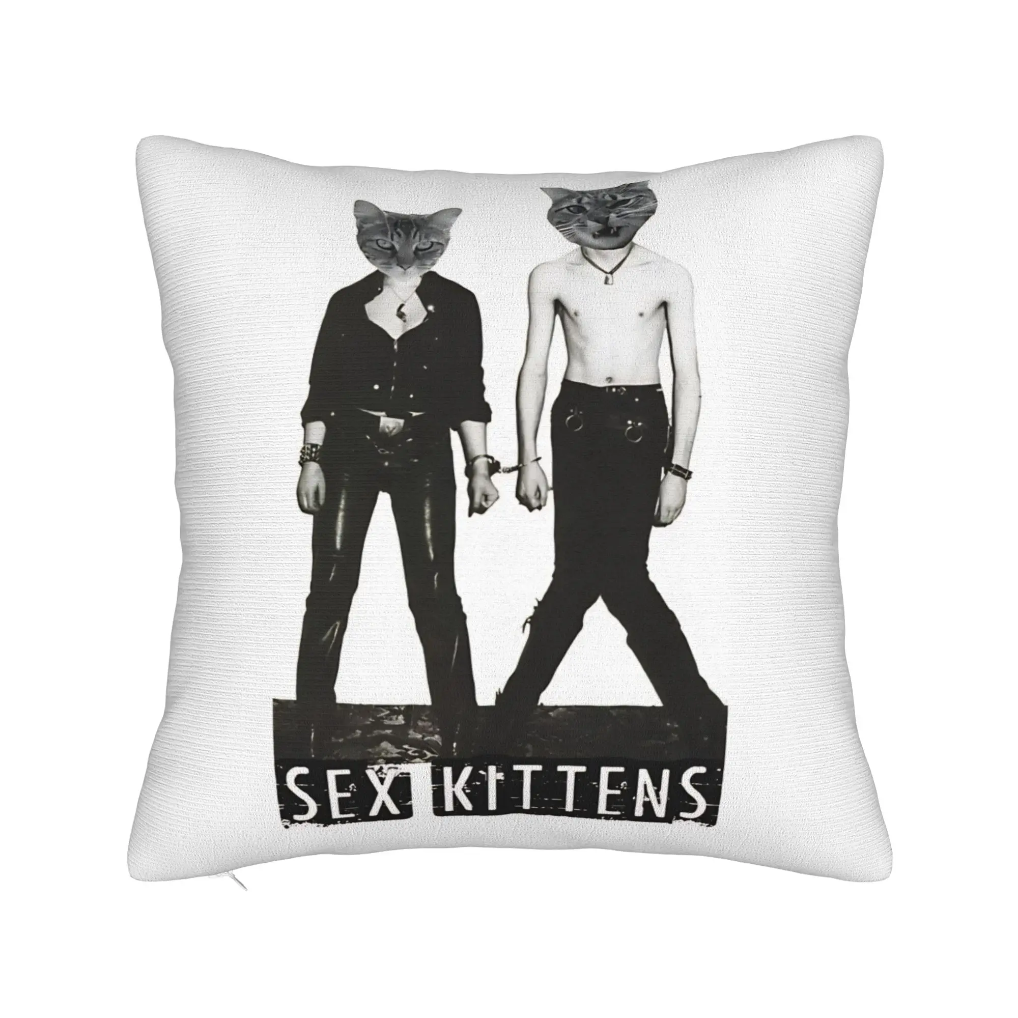 Sex Kittens Sex Pistols Pillow Cover  Vintage Pillow Case For Sofa Home Decor Comfy Pillowcases Birthday Gift