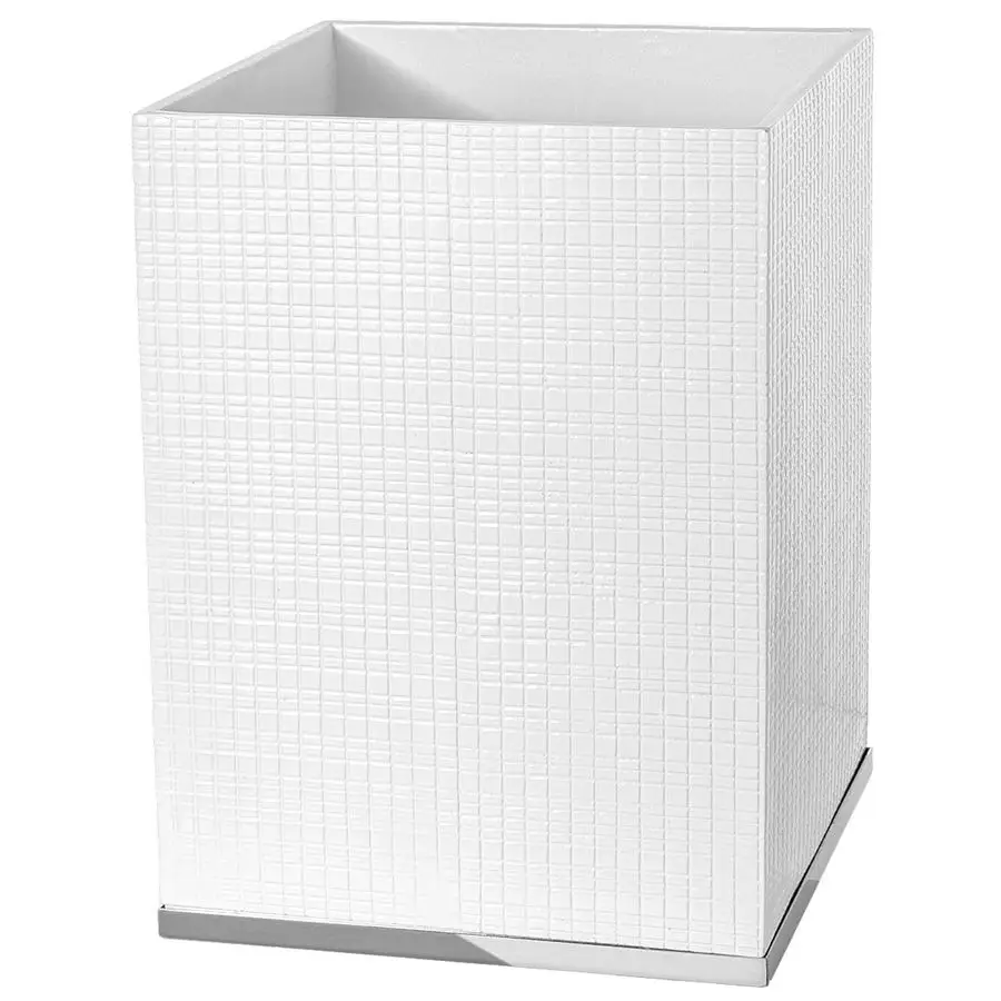 

Estella Waste Basket for Bathroom 1.98 Gal 7.5L Small White Bathroom Trash Can Decorative Small Garbage Can Durable Space Friend