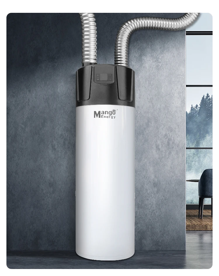 250L R290 Calentador de agua eléctrico Agua caliente doméstica COP4.5 Bomba de calor todo en uno