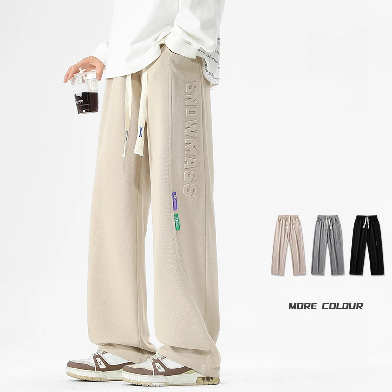

【Mirrordust】Autumn Baggy Pants Men Business Casual Wide Leg Oversize Fashion Vintage High-Quality Straight Trousers Male