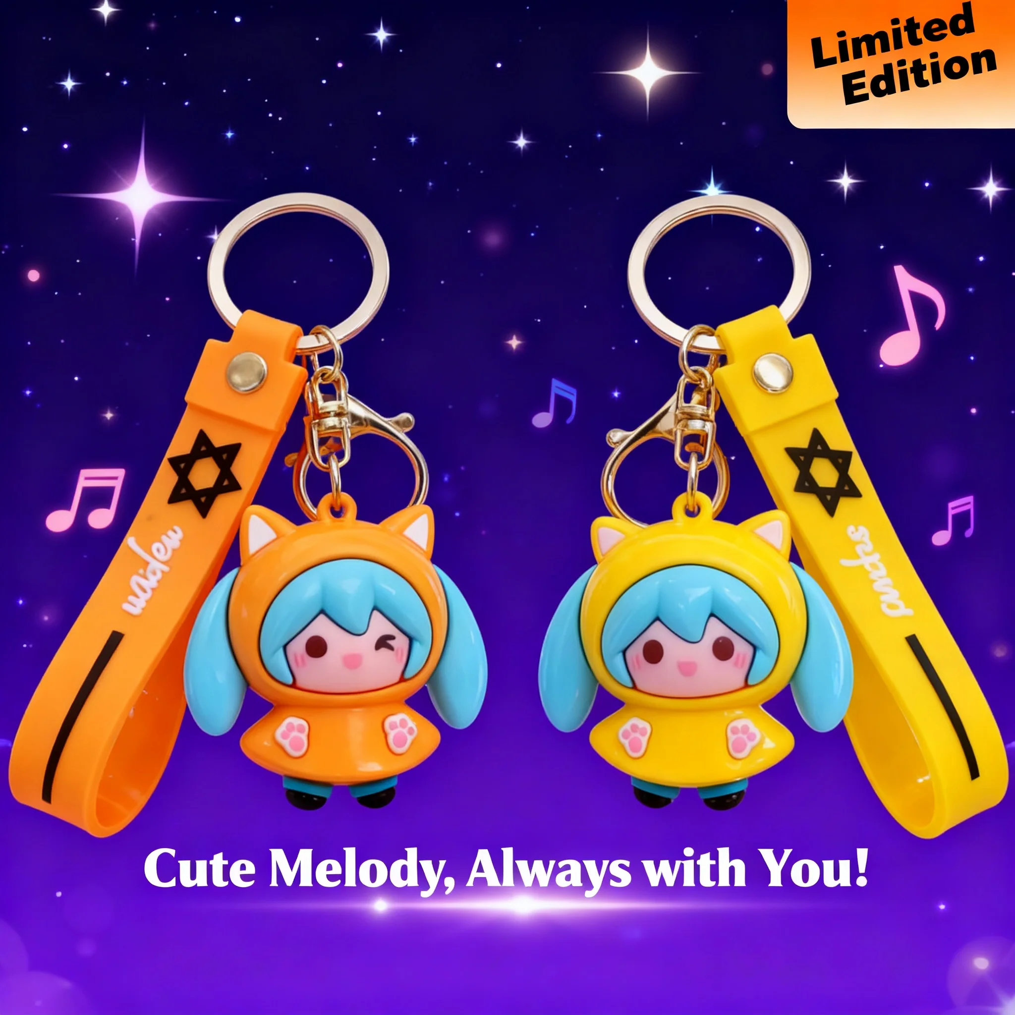 

Anime Hatsune Miku Keychain Cute Shiny Backpack Doll Pendant Gift Accessories for Fans Cosplay Collection Kawaii Girl