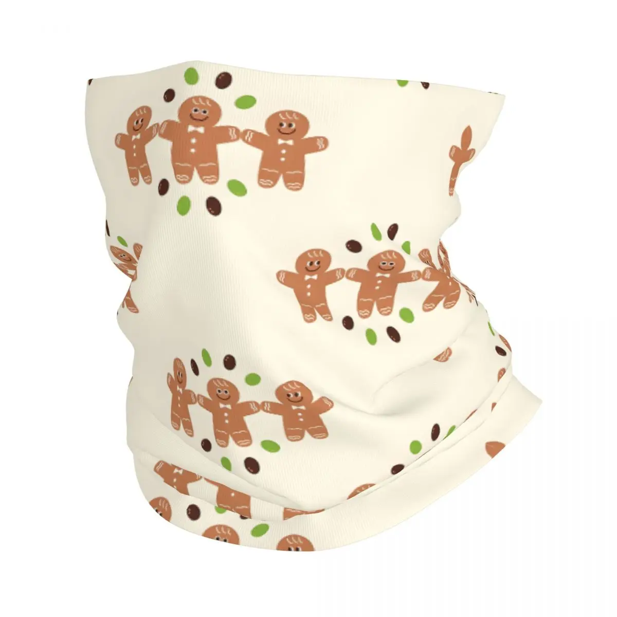 Gingerbread Man Cookies Scarf Neckerchief Neck Face Mask Polyester