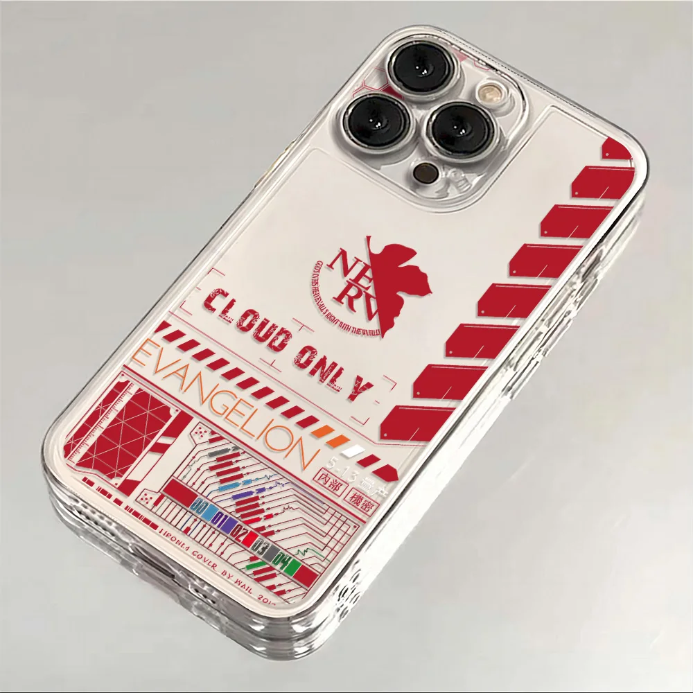 حافظة هاتف رائعة E-EVA لهاتف آيفون 17 16e 16 15 14 13 12 11 Mini Air Pro Max X XR XSMax 7 8 Plus شفافة ناعمة #3