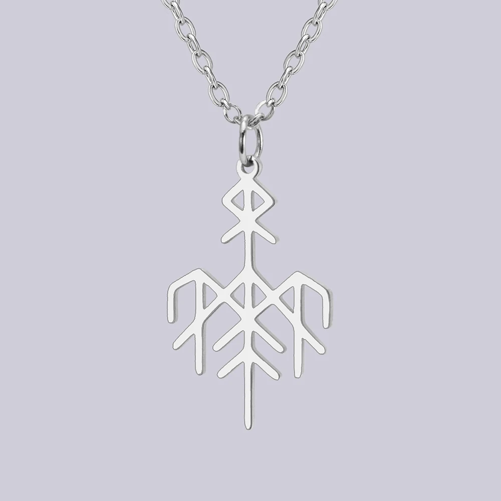 Dawapara Wardruna Symbol Halskette Älteres Futhark Nordisches Runen-Anhänger Schutzamulett Edelstahl-Schmuck – Detail 16