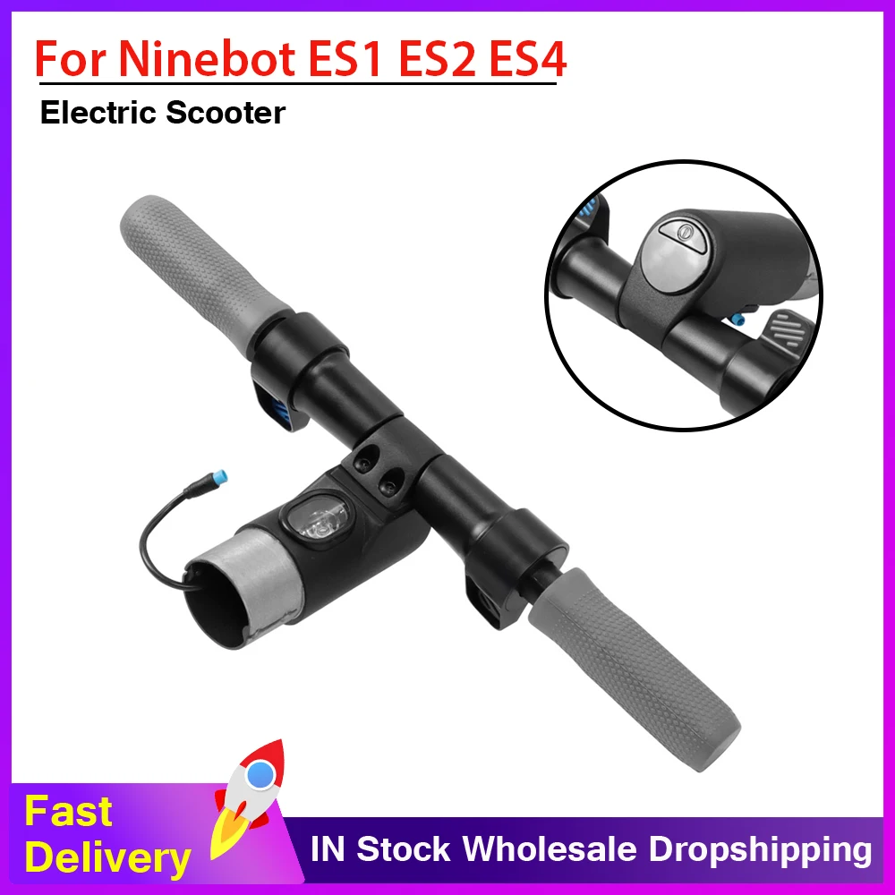 Aluminum Alloy Handlebar Assembly Easy to Install Electric Scooter Hand Grip Assembly Compatible for Segway Ninebot ES1 ES2 ES4