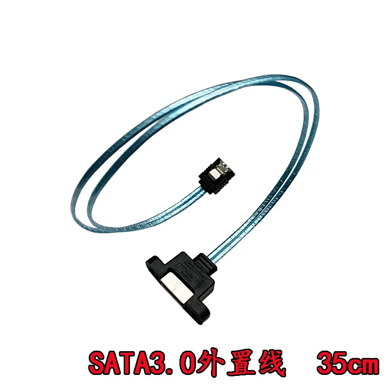 35 ซม.SATA 3.0 ฮาร์ดไดรฟ์ข้อมูลสายเคเบิลชายหญิง SATA3 6Gbps อะแดปเตอร์สกรูหลุมแผง Mount 0.35m