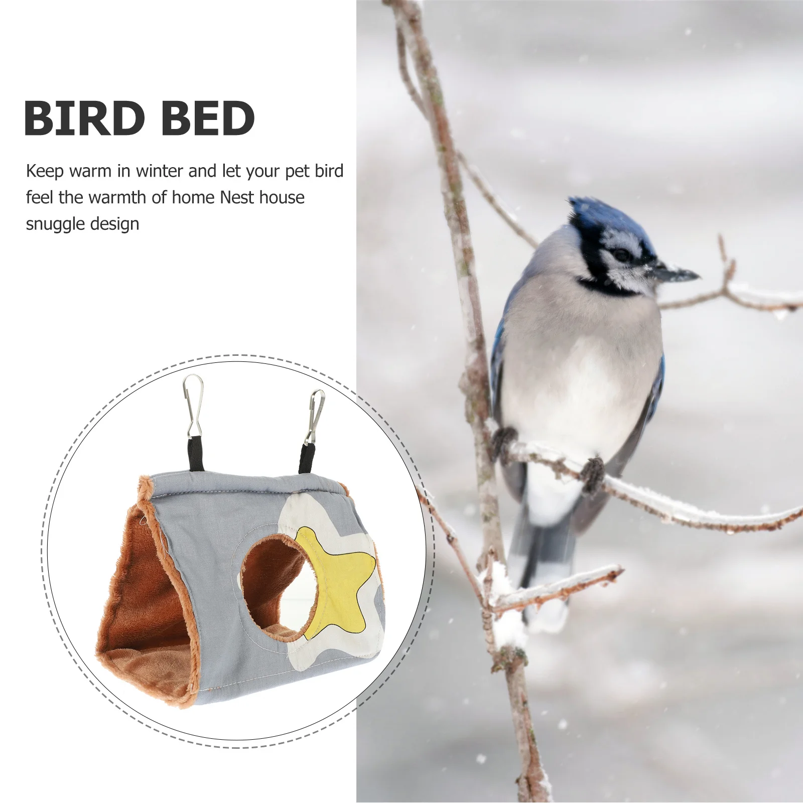 

Bird Hammock Soft Thicken Parrot Budgie Parakeet Hideaway Nest Resting Bed Warm Bird Parakeet Bed Winter Parrot Nest