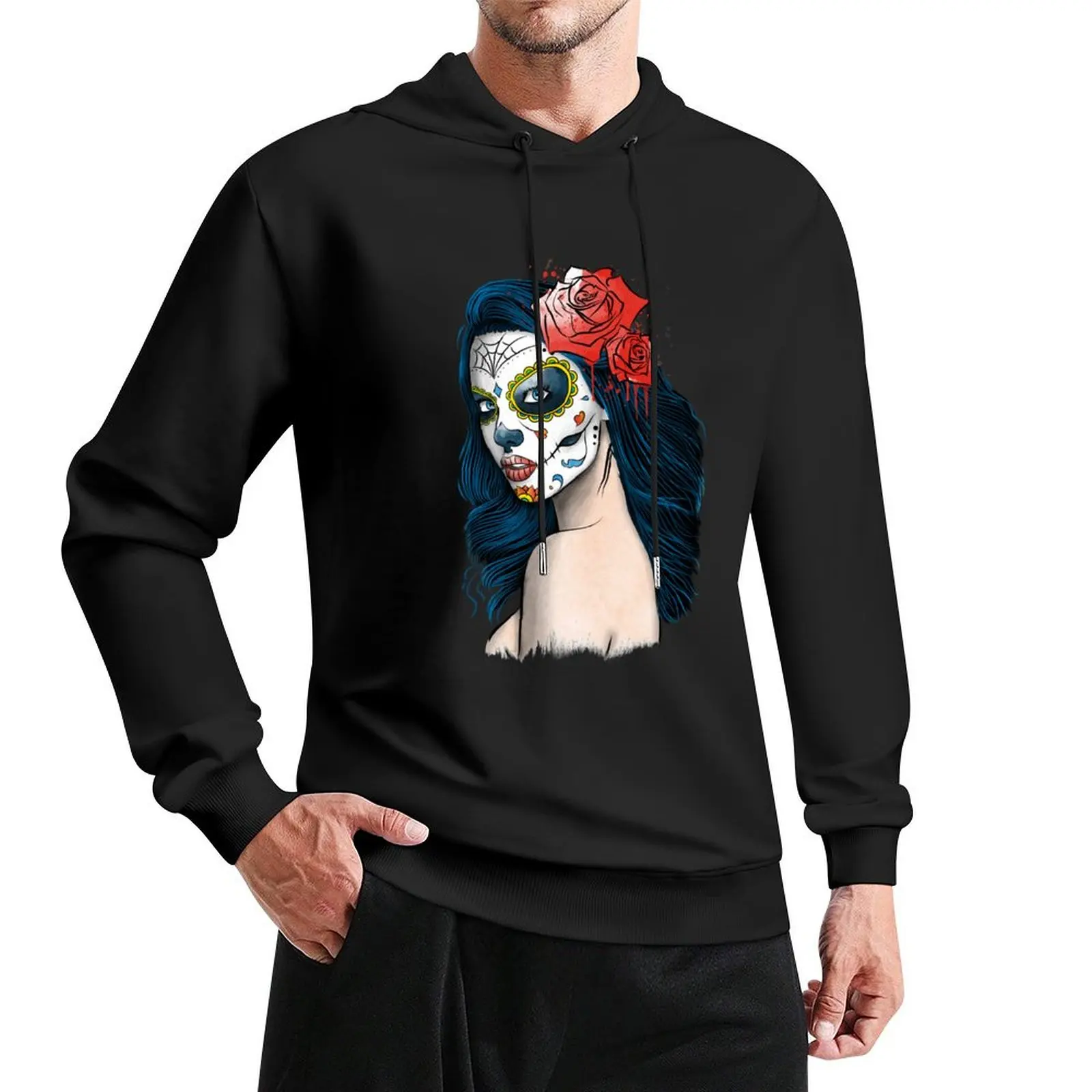 

La Calavera Catrina Pullover Hoodie blouse graphic t shirts men korean autumn clothes tracksuit