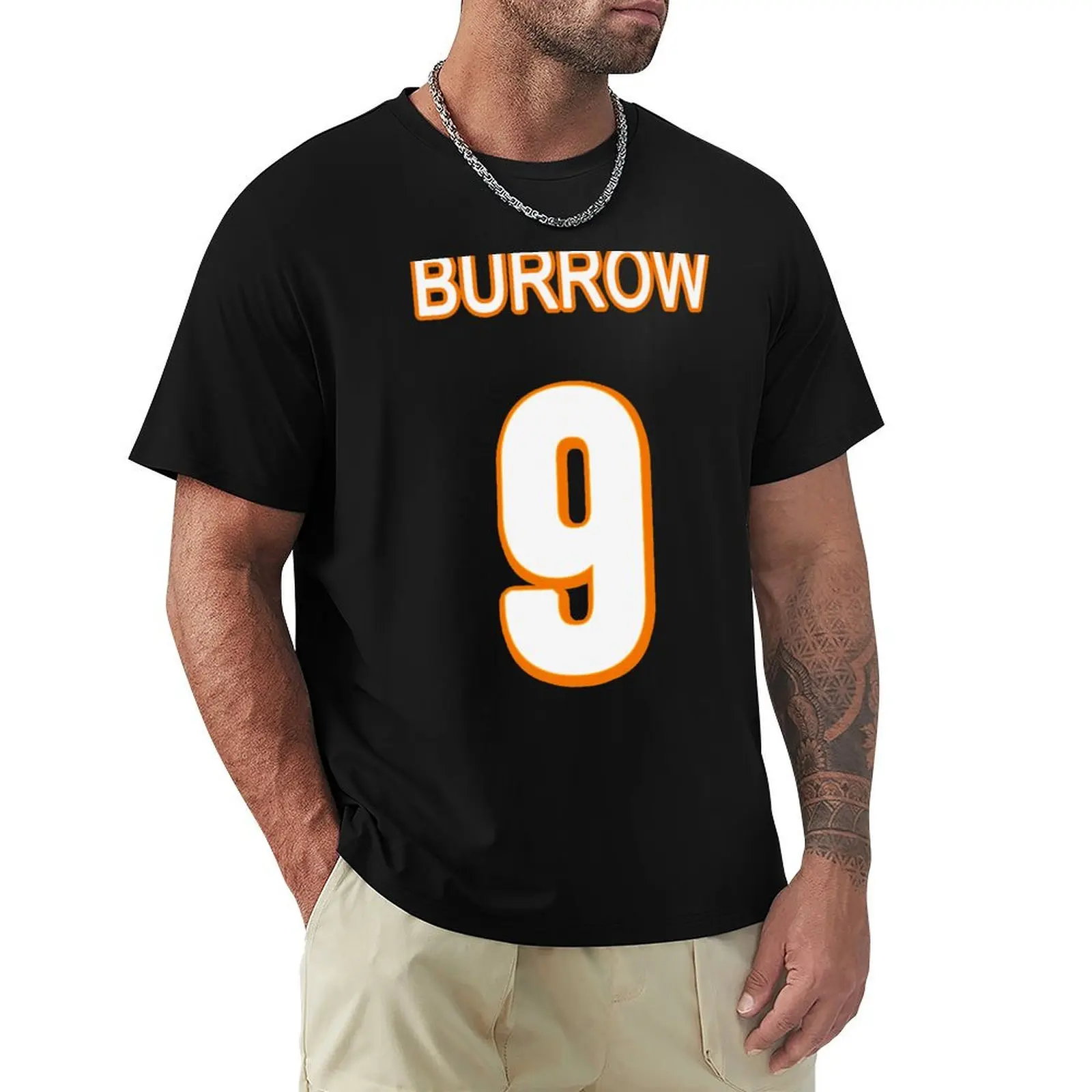 Burrow Jersey T-Shirt man graphic t shirt T-Shirt