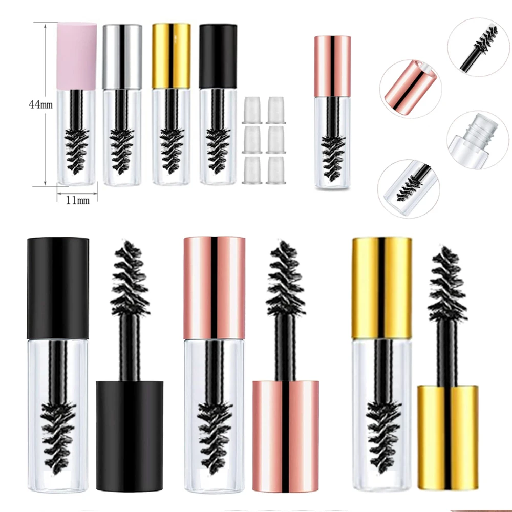 Portable 100/200Pcs 2ml Mascara Tube with Eyelash Wand Eyelashes Small Sample Bottle Cream Mini Empty Container for DIY Cosmetic