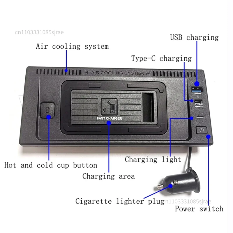 

A09E-Car QI Wireless Charger Fast Phone Charger Charging Panel For Mercedes Benz GL ML GLS GLE W166 C292 X166 2013-2019