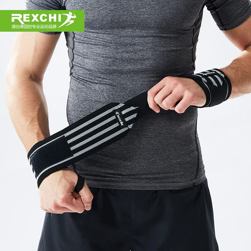 Rexchi Sports Wrist Strap For Men's Fitness Weightlifting High Bullets Winding Strap Pulling Compression Training Wristband HW01