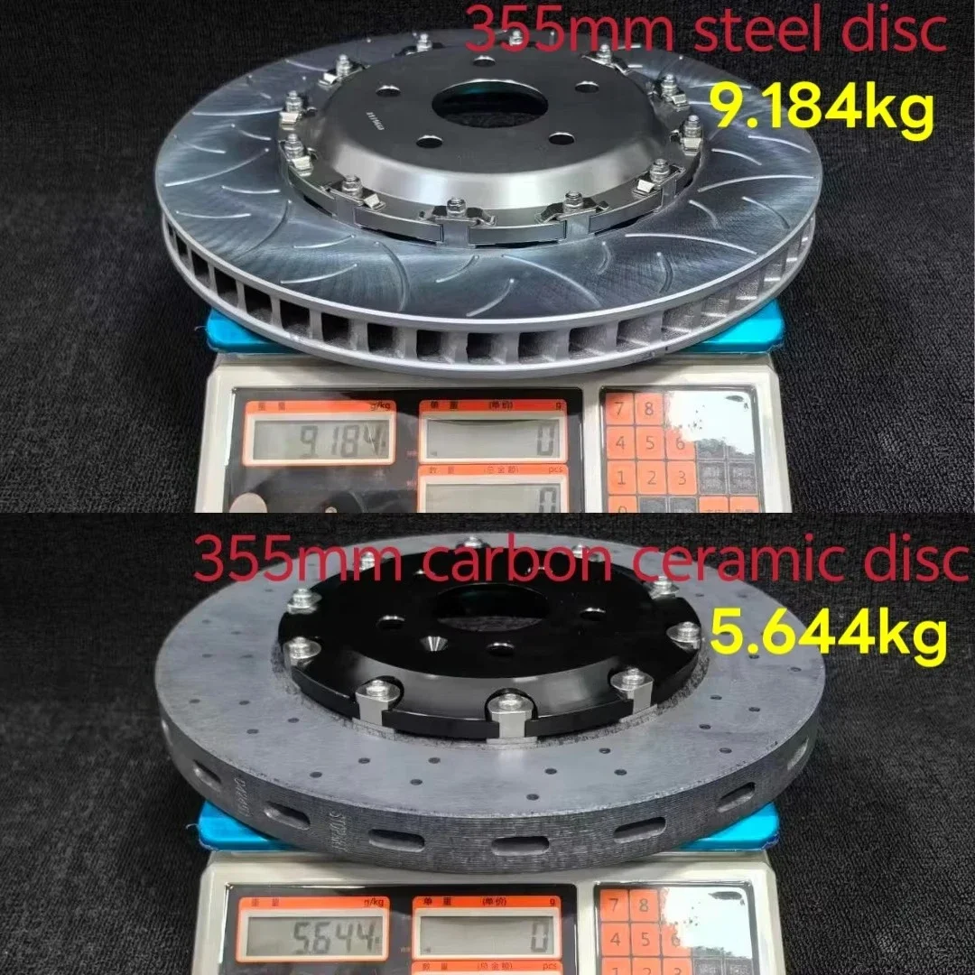 Carbon Long Fiber Carbon Ceramic Brake Discs 330 355 400 420 mm Brake Rotors for Por-sche M-acan Au-di Q5 X6 GS  ET5T
